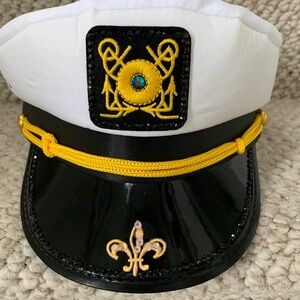 Adult bedazzled Nautical Captain Hat